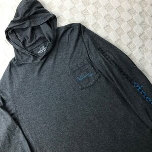 Vineyard Vines Shirt Mens Small Grey Hooded Pullover Beach Preppy Whale Logo